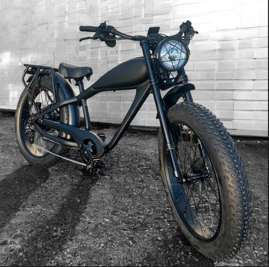 دراجة كهربائية Cooler King 750S BLACK EDITION - 48 فولت، دراجة كهربائية على الطراز القديم